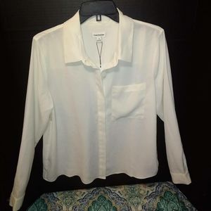 Frank and Oak long sleeve blouse. 100% polyester.